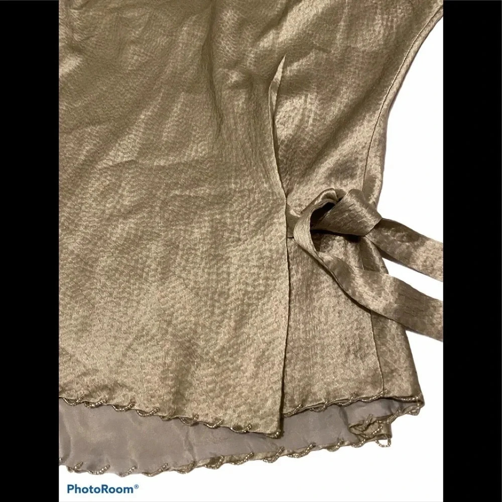 Carol Peretz Silk Side Tie Top Sz S - Picture 2 of 9